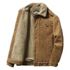 Männliche outdoor-jacke - cordstoff mit sherpa-futter für lässige anlässe - warm und vielseitig