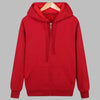 Männer zip-hoodie in rot - robuste freizeitjacke für jede jahreszeit