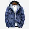 Männers denimjacke mit kapuze - leichte freizeitjacke für den alltag