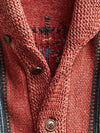 Männer vintage wollmischung braune cardigan - lässige freizeitkleidung mit stilvollen strickdetails