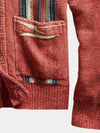 Männer vintage wollmischung braune cardigan - lässige freizeitkleidung mit stilvollen strickdetails