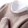 Kaschmir-mischung crew neck pullover - stilvolle herren strickmode