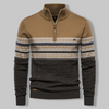 Männer cable knit zip neck jumper - langarm sweater für den alltag