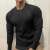Waffelstrick langarm-top - stilvolles, gemütliches herren-pullover
