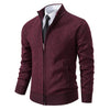 Männer zip-cardigan – strapazierfähiger strick für büro-outfits – vielseitiges layering-element