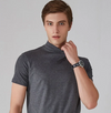 Männers turtleneck t-shirt - zeitgemässer freizeitstil mit kurzen ärmeln aus weichem stoff für den alltag
