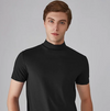 Männers turtleneck t-shirt - zeitgemässer freizeitstil mit kurzen ärmeln aus weichem stoff für den alltag