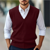 Männer v-ausschnitt ärmelloser pullover - elegante strickmode für den alltag
