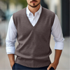 Männer v-ausschnitt ärmelloser pullover - elegante strickmode für den alltag