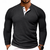 Langärmliges henley-shirt - vielseitiges casual-top für männer