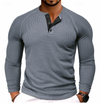 Langärmliges henley-shirt - vielseitiges casual-top für männer