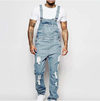 Herren denim latzhose mit trendigem riss-design für lässige anlässe - angenehme passform für den täglichen chill