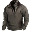 Men's warme fleece-pullover - vielseitiger halb-reißverschluss für den alltag