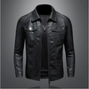 Calvin vintage lederjacke – bequemi passform und eifachi pflege
