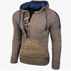 Männer vintage strickpullover – lässiger hoodie mit kängurutasche für den herbst