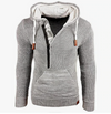 Männer vintage strickpullover – lässiger hoodie mit kängurutasche für den herbst