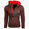 Männer vintage strickpullover – lässiger hoodie mit kängurutasche für den herbst