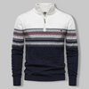Männer cable knit zip neck jumper - langarm sweater für den alltag