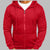 Männer zip-hoodie in rot - robuste freizeitjacke für jede jahreszeit