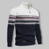 Männer cable knit zip neck jumper - langarm sweater für den alltag