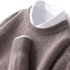 Kaschmir-mischung crew neck pullover - stilvolle herren strickmode