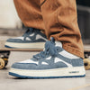 Männersneaker im lässigen denim-stil in grau - trendige freizeit-schuhe für vielseitige outfits