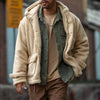 Männere teddyfleece-jacke – outdoor-bekleidung mit weichem stoff und taschen