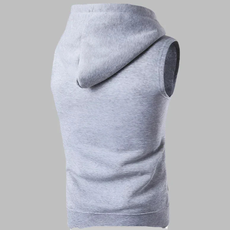 Männer Zip Ärmellose Hoodie - Lässige Sportweste Aktiv-Look