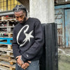 Männer schwarzer strickpullover - lässiger schwarzer stern pullover für den alltag