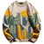 Pullover-jumper - männer strickware mit muster für entspannten stil