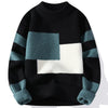 Geometrisches muster strickpullover - zeitgemässe herrenstrickmode