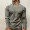 Waffelstrick langarm-top - stilvolles, gemütliches herren-pullover