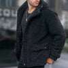 Männere teddyfleece-jacke – outdoor-bekleidung mit weichem stoff und taschen