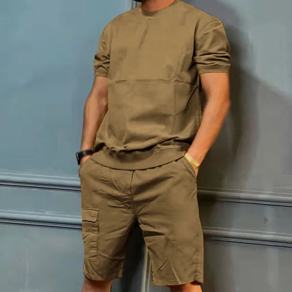 Herren t-shirt freizeit-lounge-set – weicher stoff für entspannte tage – stylishes und vielseitiges design