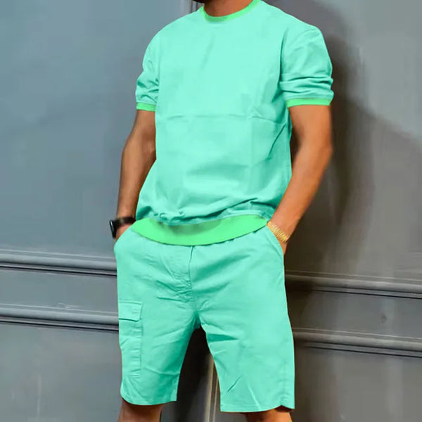 Herren t-shirt freizeit-lounge-set – weicher stoff für entspannte tage – stylishes und vielseitiges design