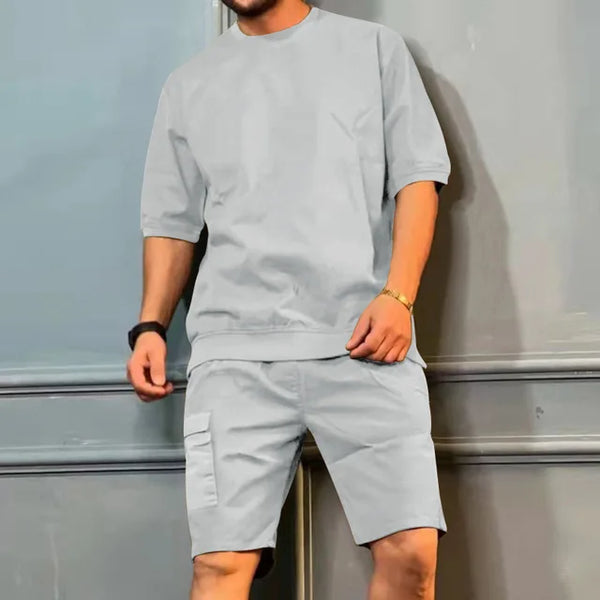 Herren t-shirt freizeit-lounge-set – weicher stoff für entspannte tage – stylishes und vielseitiges design