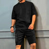 Herren t-shirt freizeit-lounge-set – weicher stoff für entspannte tage – stylishes und vielseitiges design
