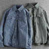 Männershirt aus denim - vintage gestreiftes design für lässige anlässe, strapazierfähiger stoff