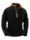 Männer zip-kragen fleece pullover – vielseitige freizeitkleidung für warme schichten