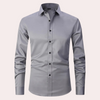 Stretch-hemd – slim-fit herren-langarm-knopfleistenhemd mit weichem stoff