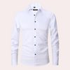 Stretch-hemd – slim-fit herren-langarm-knopfleistenhemd mit weichem stoff