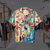 Kurzärmeliger shirt mit glace-motiv – lässiges herren-shirt