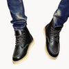 Männerschuh mit schnürung – robuste leder-ankle boots für lässige anlässe