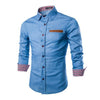 Chicer denim-shirt - lässiges langarm-hemd für männer