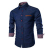 Chicer denim-shirt - lässiges langarm-hemd für männer