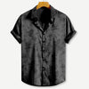 Männer floral abendhemd - luftiges kurzarm button-up für smarte freizeit-anlässe
