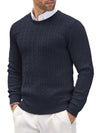 Kabelstrick-pullover - vielseitige herren rundhals-strickware