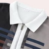Männers zip-polohemd in modernem schwarz – lässige kurzarmmode für den alltag