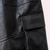 Schwarzi leder cargo-hosen - lässige mode für männer
