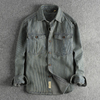 Männershirt mit streifen - vintage langarmtop